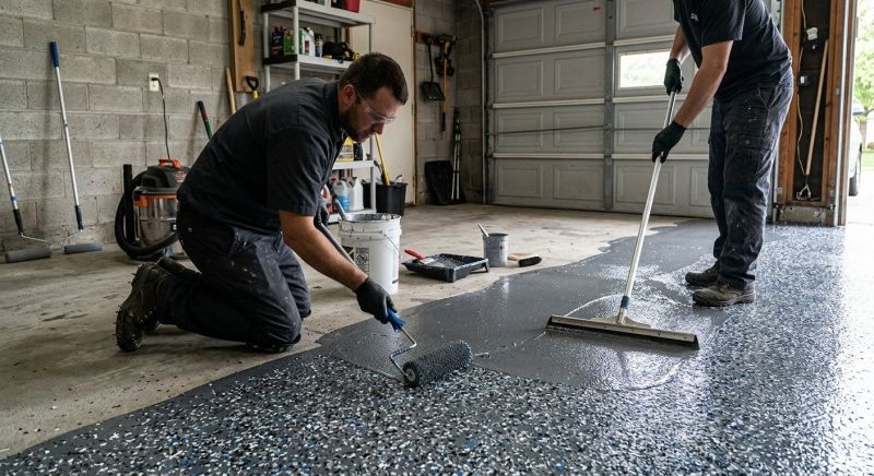 Garage Floor Staining in Fairfax, VA